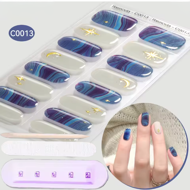 Pack stickers ongles en gel UV - Bandes Adhésives Gel UV Semi permanent