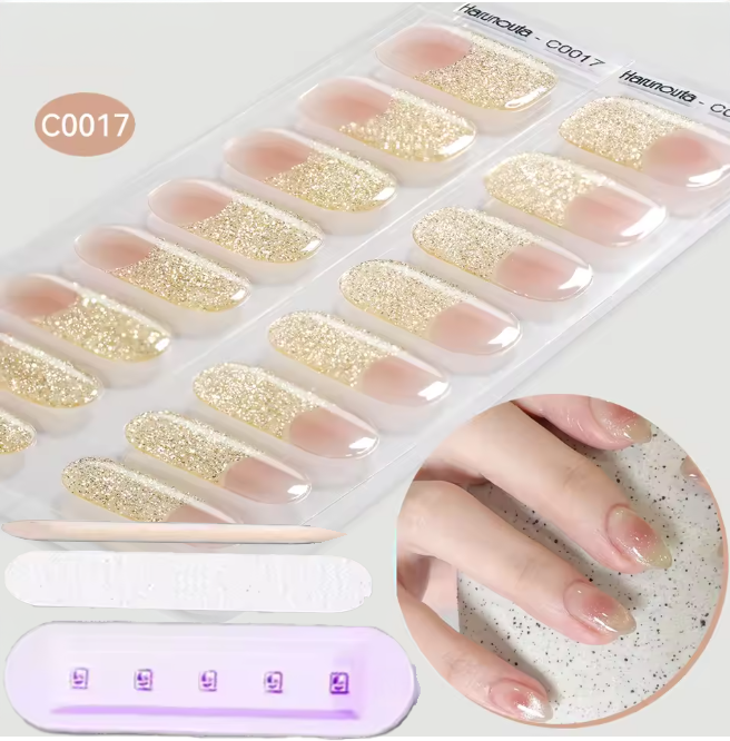 Pack stickers ongles en gel UV - Bandes Adhésives Gel UV Semi permanent