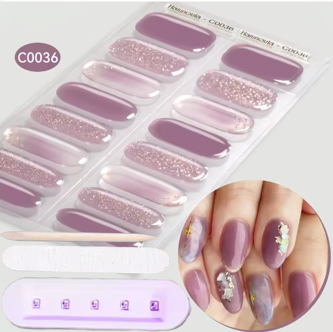 Pack stickers ongles en gel UV - Bandes Adhésives Gel UV Semi permanent