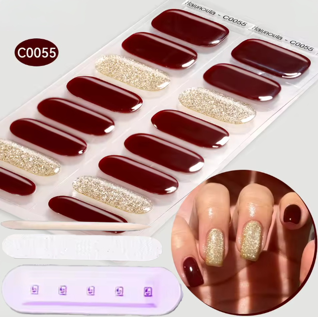 Pack stickers ongles en gel UV - Bandes Adhésives Gel UV Semi permanent
