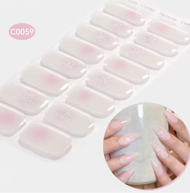 2Pack stickers ongles en gel UV 2- Bandes Adhésives Gel UV Semi permanent