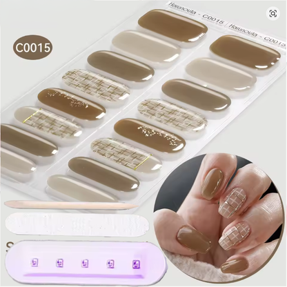 2Pack stickers ongles en gel UV 2- Bandes Adhésives Gel UV Semi permanent