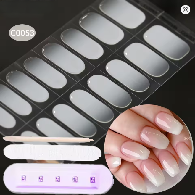 2Pack stickers ongles en gel UV 2- Bandes Adhésives Gel UV Semi permanent