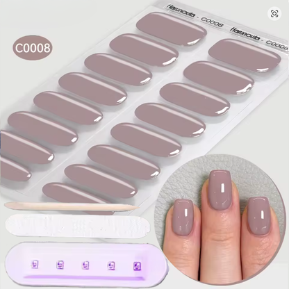 2Pack stickers ongles en gel UV 2- Bandes Adhésives Gel UV Semi permanent